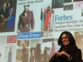 Fashion Designer Maria Pinto at 37th CreativeMornings in Chicago
